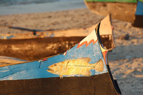 Bateau sur la côte Sud Ouest de Madagascar.